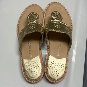 Jack Rogers Gold sandals size 8.5 worn once